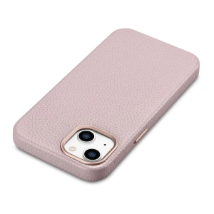 Kup Etui iCarer Litchi Premium Leather MagSafe Apple iPhone 14 Plus / 15 Plus růžový - ICR375 - {ean13} - Sklep Home Screen