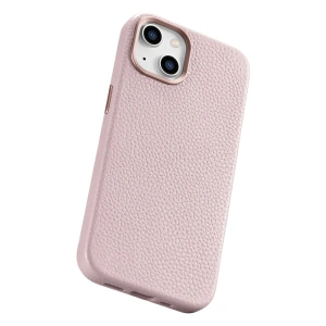 Kup Etui iCarer Litchi Premium Leather MagSafe Apple iPhone 14 Plus / 15 Plus růžový - ICR375 - {ean13} - Sklep Home Screen