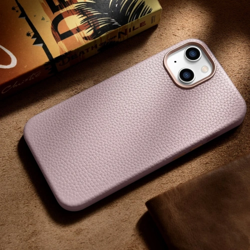 Kup Case iCarer Litchi Premium Leder MagSafe Apple iPhone 14 Plus / 15 Plus rosa - ICR375 - {ean13} - Sklep Home Screen