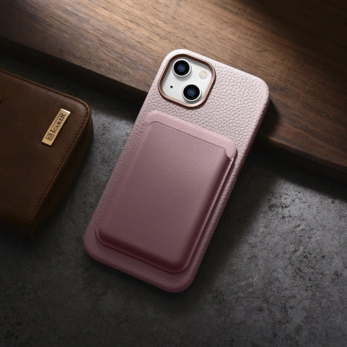 Kup Case iCarer Litchi Premium Leder MagSafe Apple iPhone 14 Plus / 15 Plus rosa - ICR375 - {ean13} - Sklep Home Screen