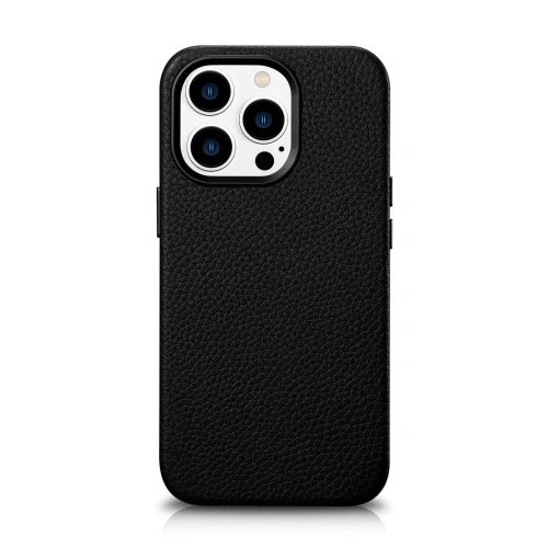 Kup Etui iCarer Litchi Premium Bőr MagSafe Apple iPhone 14 Pro Max fekete - ICR376 - {ean13} - Sklep Home Screen