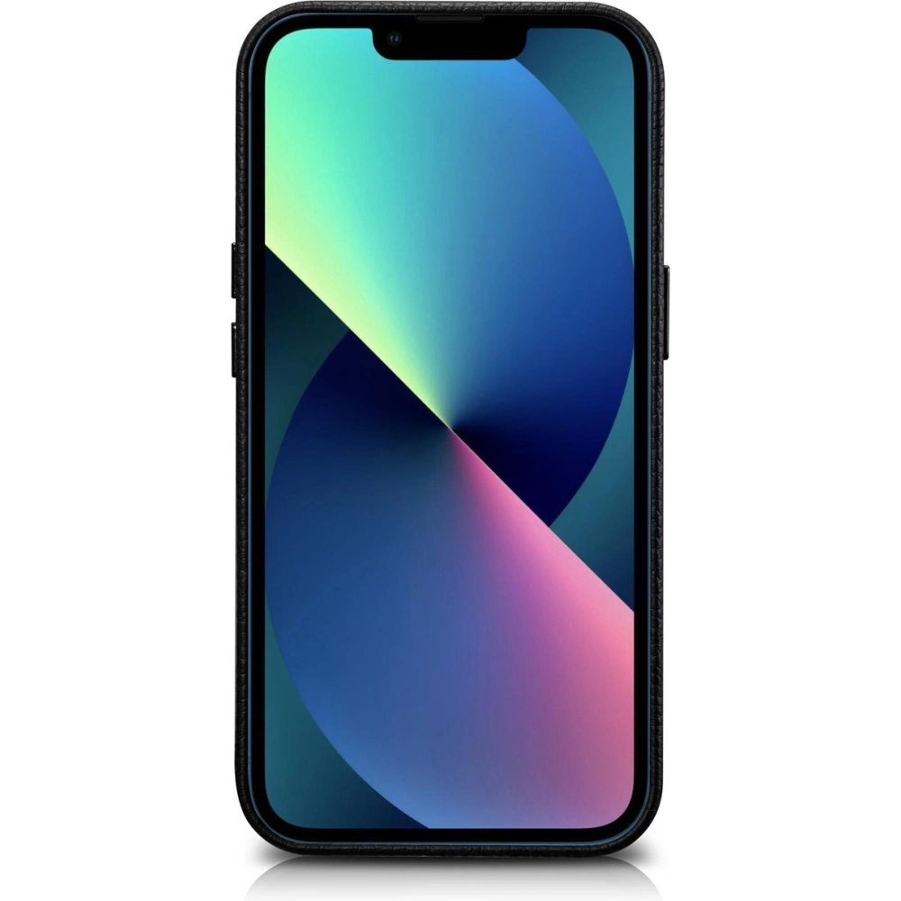 Etui iCarer Litchi Premium Leather MagSafe Apple iPhone 14 Pro Max czarny