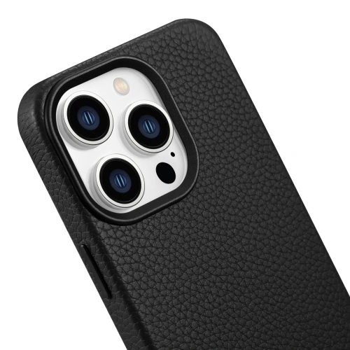 Kup Case iCarer Litchi Premium Leder MagSafe Apple iPhone 14 Pro Max schwarz - ICR376 - {ean13} - Sklep Home Screen