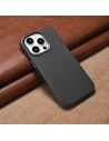 Kup Etui iCarer Litchi Premium Bőr MagSafe Apple iPhone 14 Pro Max fekete - ICR376 - {ean13} - Sklep Home Screen
