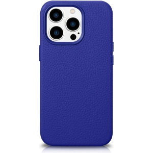 Kup Etui iCarer Litchi Premium Leather MagSafe Apple iPhone 14 Pro Max tmavě modrá - ICR377 - {ean13} - Sklep Home Screen