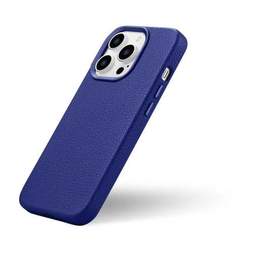 Kup Case iCarer Litchi Premium Leder MagSafe Apple iPhone 14 Pro Max dunkelblau - ICR377 - {ean13} - Sklep Home Screen