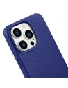 Kup Etui iCarer Litchi Prémium Bőr MagSafe Apple iPhone 14 Pro Max sötétkék - ICR377 - {ean13} - Sklep Home Screen