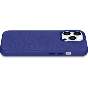 Kup Etui iCarer Litchi Premium Leather MagSafe Apple iPhone 14 Pro Max tmavě modrá - ICR377 - {ean13} - Sklep Home Screen