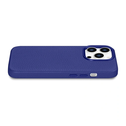 Kup Case iCarer Litchi Premium Leder MagSafe Apple iPhone 14 Pro Max dunkelblau - ICR377 - {ean13} - Sklep Home Screen