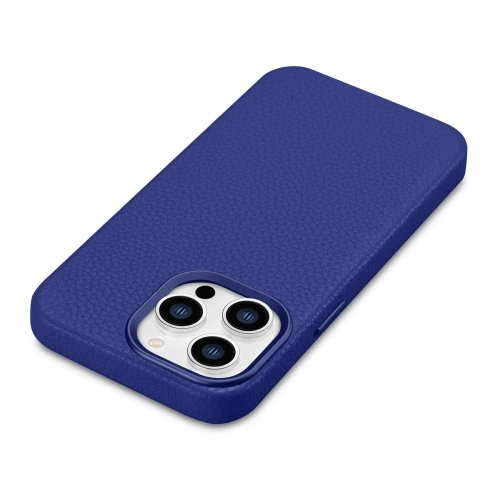 Kup Case iCarer Litchi Premium Leder MagSafe Apple iPhone 14 Pro Max dunkelblau - ICR377 - {ean13} - Sklep Home Screen