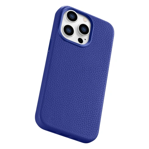 Kup Case iCarer Litchi Premium Leder MagSafe Apple iPhone 14 Pro Max dunkelblau - ICR377 - {ean13} - Sklep Home Screen