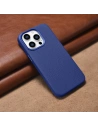 Kup Etui iCarer Litchi Prémium Bőr MagSafe Apple iPhone 14 Pro Max sötétkék - ICR377 - {ean13} - Sklep Home Screen