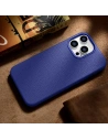 Kup Etui iCarer Litchi Prémium Bőr MagSafe Apple iPhone 14 Pro Max sötétkék - ICR377 - {ean13} - Sklep Home Screen