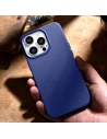 Kup Case iCarer Litchi Premium Leder MagSafe Apple iPhone 14 Pro Max dunkelblau - ICR377 - {ean13} - Sklep Home Screen