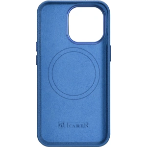 Kup Etui iCarer Litchi Premium Leather MagSafe Apple iPhone 14 Pro Max jasně modrý - ICR378 - {ean13} - Sklep Home Screen