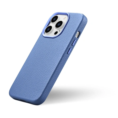 Kup Case iCarer Litchi Premium Leder MagSafe Apple iPhone 14 Pro Max hellblau - ICR378 - {ean13} - Sklep Home Screen