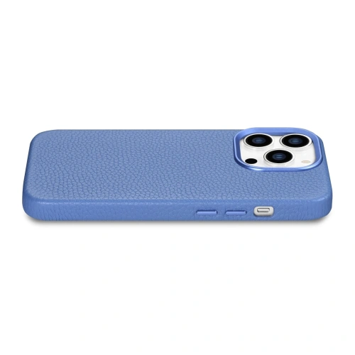 Kup Case iCarer Litchi Premium Leder MagSafe Apple iPhone 14 Pro Max hellblau - ICR378 - {ean13} - Sklep Home Screen