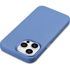 Kup Etui iCarer Litchi Premium Leather MagSafe Apple iPhone 14 Pro Max jasně modrý - ICR378 - {ean13} - Sklep Home Screen