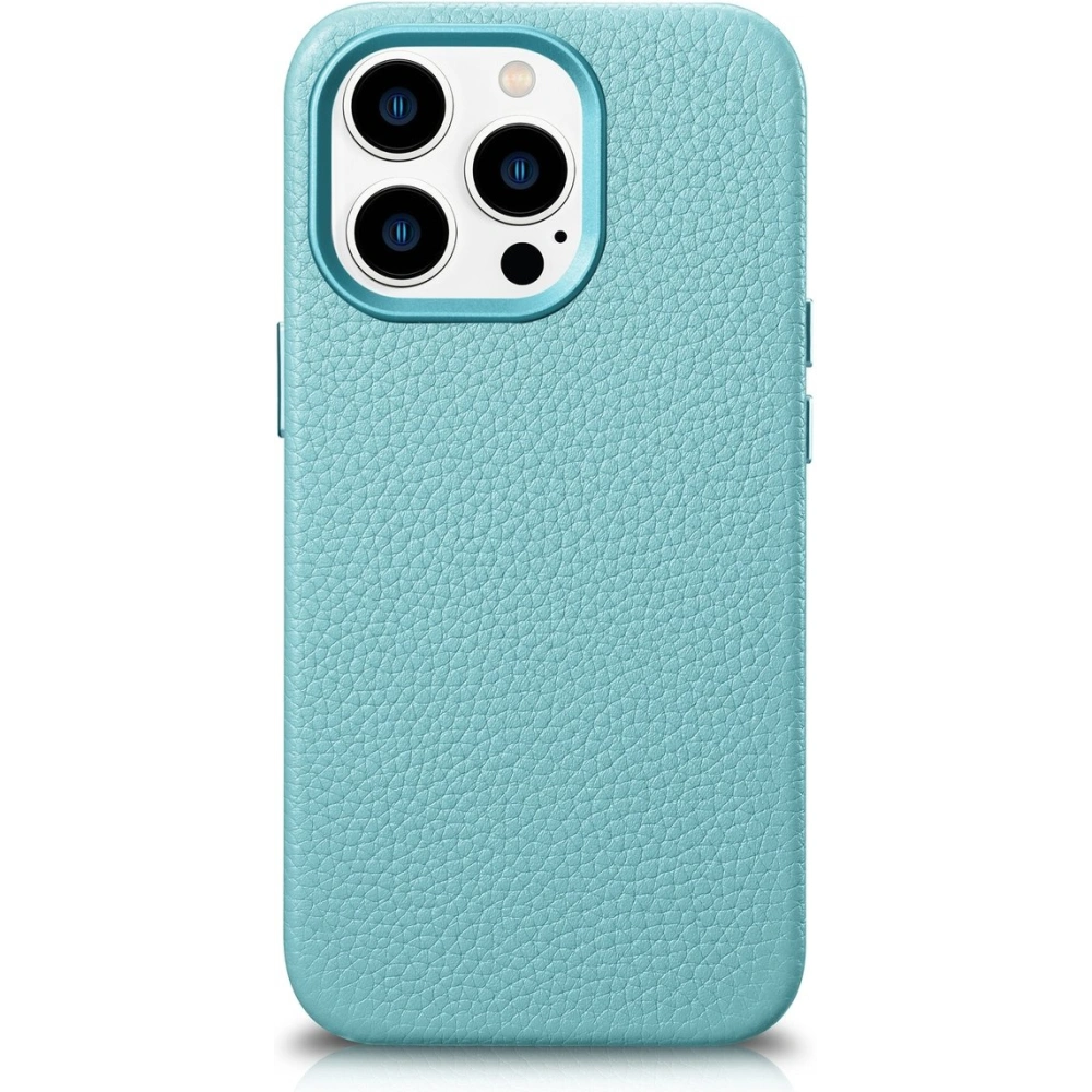 Etui iCarer Litchi Premium Leather MagSafe Apple iPhone 14 Pro Max zielony