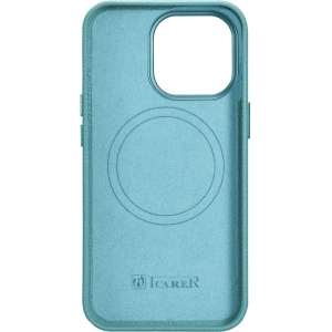 Kup Etui iCarer Litchi Premium Leather MagSafe Apple iPhone 14 Pro Max zelená - ICR379 - {ean13} - Sklep Home Screen