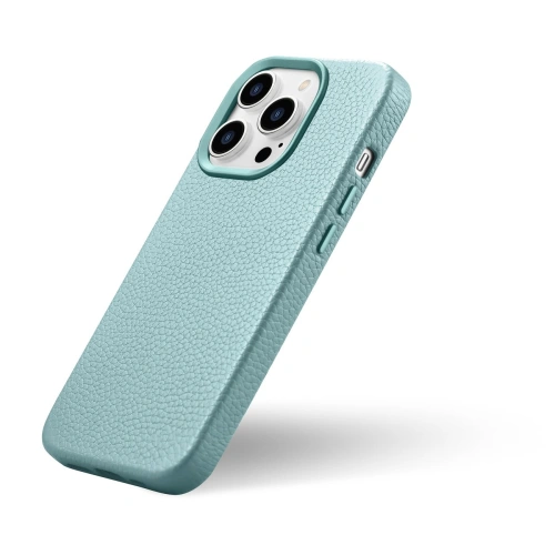 Kup Etui iCarer Litchi Premium Leather MagSafe Apple iPhone 14 Pro Max zöld - ICR379 - {ean13} - Sklep Home Screen