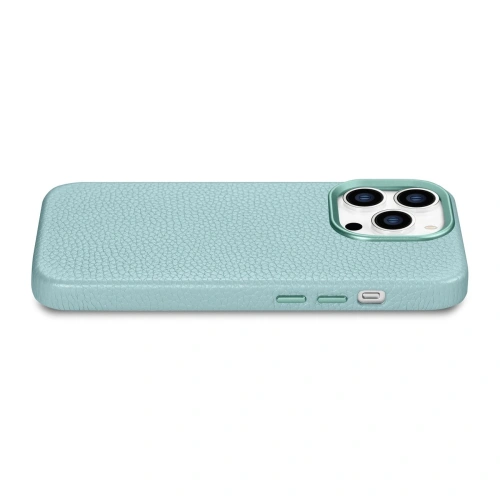 Kup Etui iCarer Litchi Premium Leather MagSafe Apple iPhone 14 Pro Max zöld - ICR379 - {ean13} - Sklep Home Screen