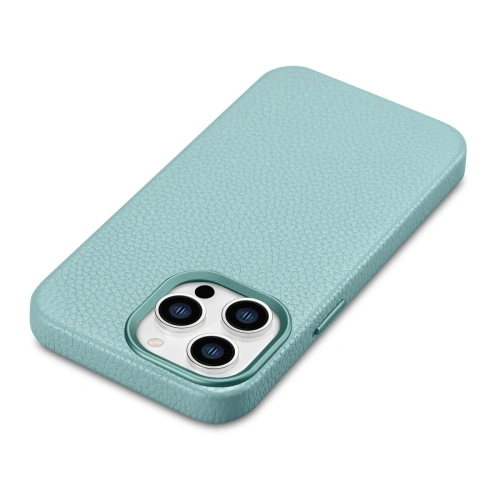 Kup Etui iCarer Litchi Premium Leather MagSafe Apple iPhone 14 Pro Max zöld - ICR379 - {ean13} - Sklep Home Screen