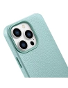 Kup Etui iCarer Litchi Premium Leather MagSafe Apple iPhone 14 Pro Max zöld - ICR379 - {ean13} - Sklep Home Screen