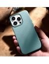 Kup Etui iCarer Litchi Premium Leather MagSafe Apple iPhone 14 Pro Max zöld - ICR379 - {ean13} - Sklep Home Screen