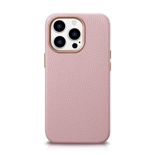 Kup Case iCarer Litchi Premium Leder MagSafe Apple iPhone 14 Pro Max rosa - ICR380 - {ean13} - Sklep Home Screen