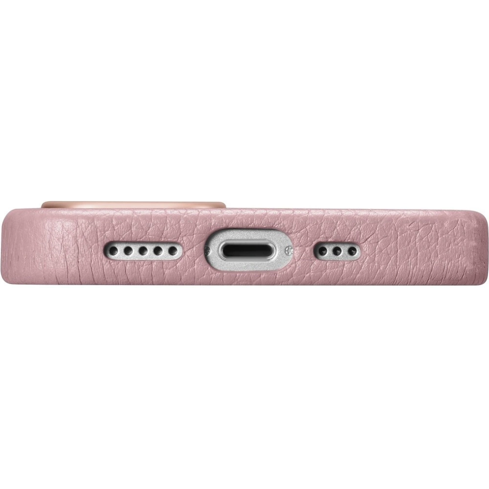 Etui iCarer Litchi Premium Leather MagSafe Apple iPhone 14 Pro Max różowy
