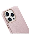Kup Etui iCarer Litchi Premium Bőr MagSafe Apple iPhone 14 Pro Max rózsaszín - ICR380 - {ean13} - Sklep Home Screen