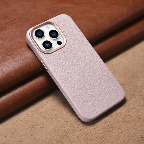 Kup Case iCarer Litchi Premium Leder MagSafe Apple iPhone 14 Pro Max rosa - ICR380 - {ean13} - Sklep Home Screen