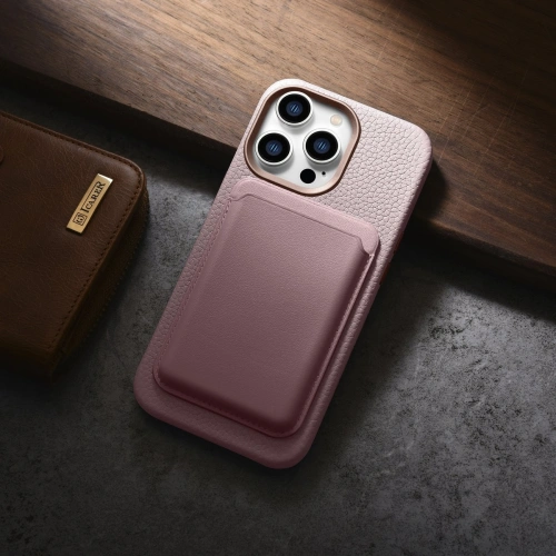 Kup Case iCarer Litchi Premium Leder MagSafe Apple iPhone 14 Pro Max rosa - ICR380 - {ean13} - Sklep Home Screen