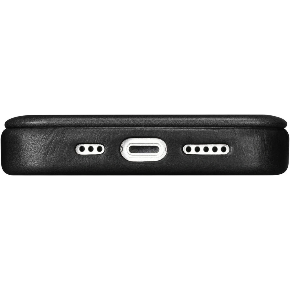 Etui iCarer CE Oil Wax Premium Leather Folio MagSafe Apple iPhone 14 czarny