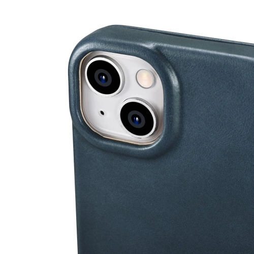 Kup Case iCarer CE Oil Wax Premium Leather Folio MagSafe Apple iPhone 14 blau - ICR383 - {ean13} - Sklep Home Screen