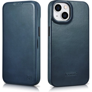 Kup Husă iCarer CE Oil Wax Premium Leather Folio MagSafe Apple iPhone 14 albastru - ICR383 - {ean13} - Sklep Home Screen