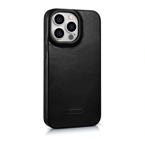Kup Case iCarer CE Oil Wax Premium Leder Folio MagSafe Apple iPhone 14 Pro schwarz - ICR385 - {ean13} - Sklep Home Screen