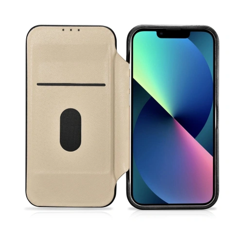 Kup Etui iCarer CE Oil Wax Premium Leather Folio MagSafe Apple iPhone 14 Pro černé - ICR385 - {ean13} - Sklep Home Screen