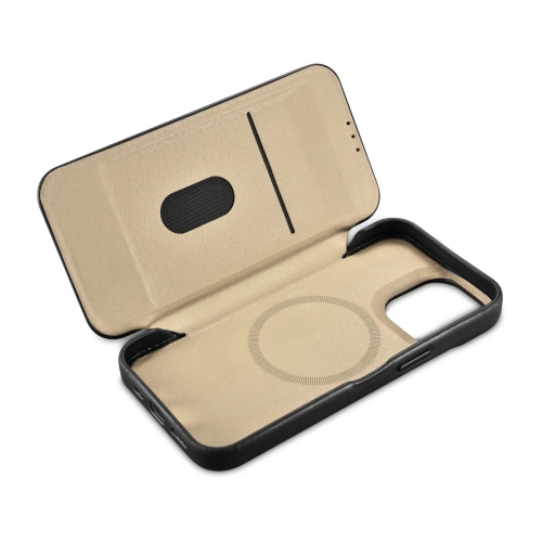 Kup Etui iCarer CE Oil Wax Premium Leather Folio MagSafe Apple iPhone 14 Pro černé - ICR385 - {ean13} - Sklep Home Screen