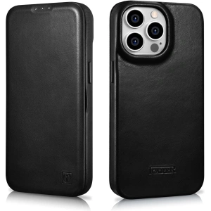 Kup Case iCarer CE Oil Wax Premium Leder Folio MagSafe Apple iPhone 14 Pro schwarz - ICR385 - {ean13} - Sklep Home Screen