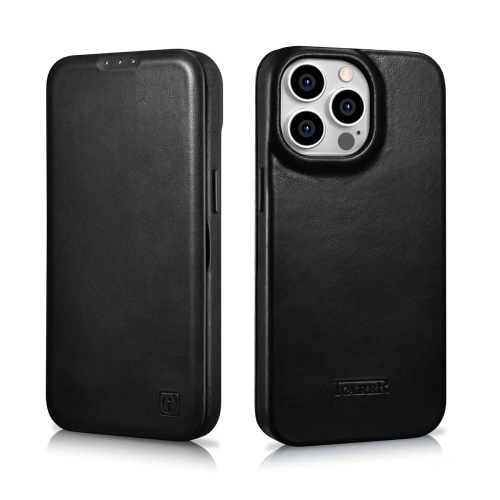 Kup Etui iCarer CE Oil Wax Premium Leather Folio MagSafe Apple iPhone 14 Pro černé - ICR385 - {ean13} - Sklep Home Screen