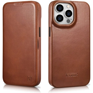 Kup Husă iCarer CE Oil Wax Premium Leather Folio MagSafe Apple iPhone 14 Pro maro - ICR386 - {ean13} - Sklep Home Screen