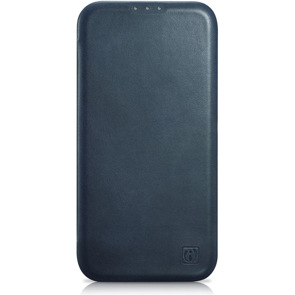 Etui iCarer CE Oil Wax Premium Leather Folio MagSafe Apple iPhone 14 Pro niebieski