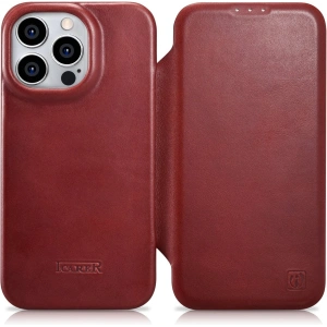 Kup Etui iCarer CE Oil Wax Premium Leather Folio MagSafe Apple iPhone 14 Pro czerwony - ICR388 - {ean13} - Sklep Home Screen