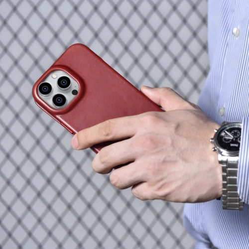 Kup Case iCarer CE Oil Wax Premium Leder Folio MagSafe Apple iPhone 14 Pro rot - ICR388 - {ean13} - Sklep Home Screen