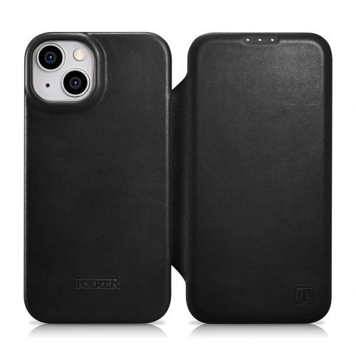 Kup Etui iCarer CE Olajviasz Prémium Bőr Fólia MagSafe Apple iPhone 14 Plus / 15 Plus fekete - ICR389 - {ean13} - Sklep Home Screen