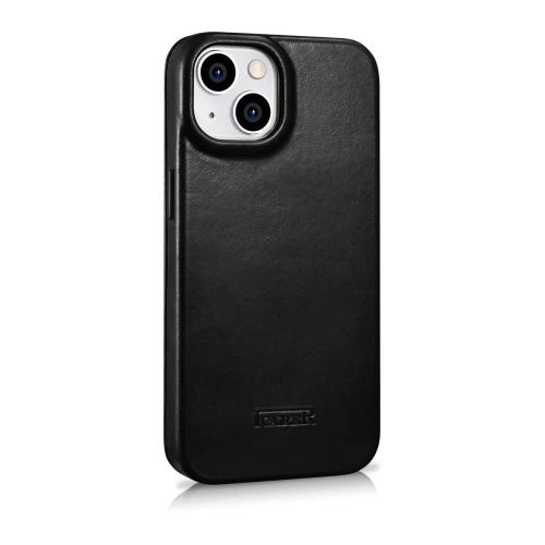 Kup Case iCarer CE Oil Wax Premium Leather Folio MagSafe Apple iPhone 14 Plus / 15 Plus schwarz - ICR389 - {ean13} - Sklep Home Screen