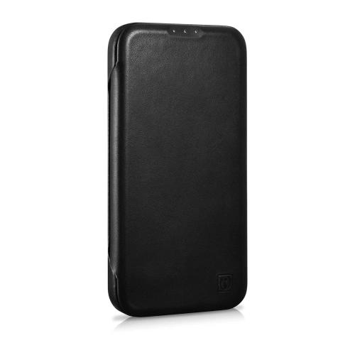 Kup Case iCarer CE Oil Wax Premium Leather Folio MagSafe Apple iPhone 14 Plus / 15 Plus schwarz - ICR389 - {ean13} - Sklep Home Screen
