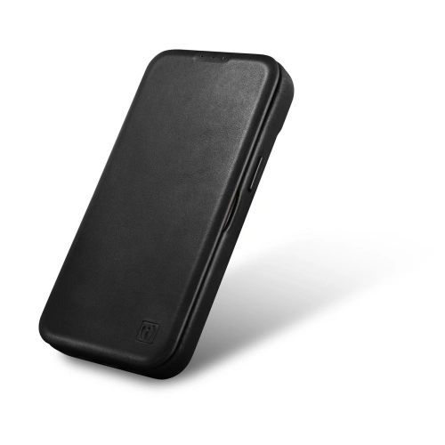 Kup Case iCarer CE Oil Wax Premium Leather Folio MagSafe Apple iPhone 14 Plus / 15 Plus schwarz - ICR389 - {ean13} - Sklep Home Screen